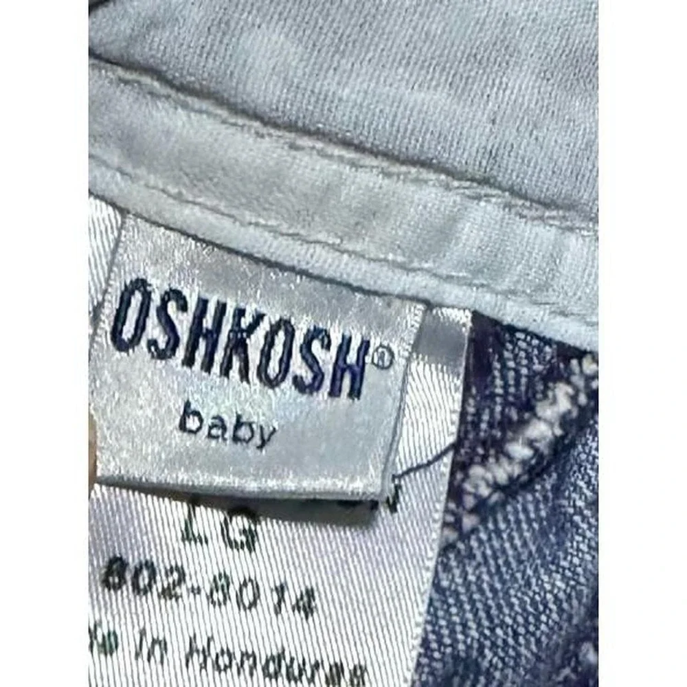 Vintage OshKosh B'Gosh Overalls 12 Months Blue Denim Bib Carpenter Baby